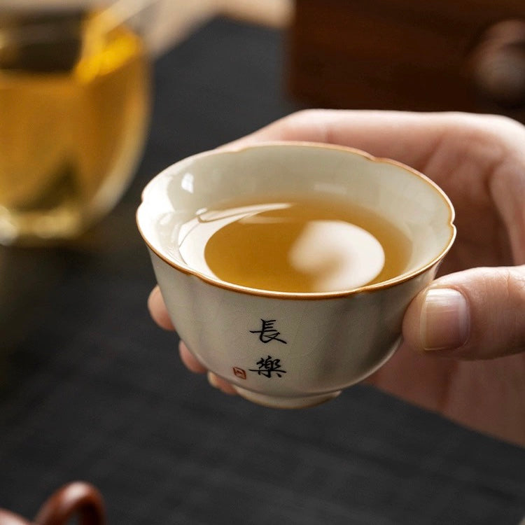 Ru Ware Blessing Ceramic Tea Cup