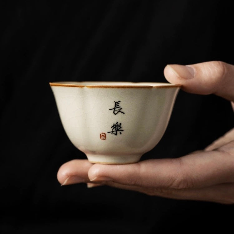 Ru Ware Blessing Ceramic Tea Cup