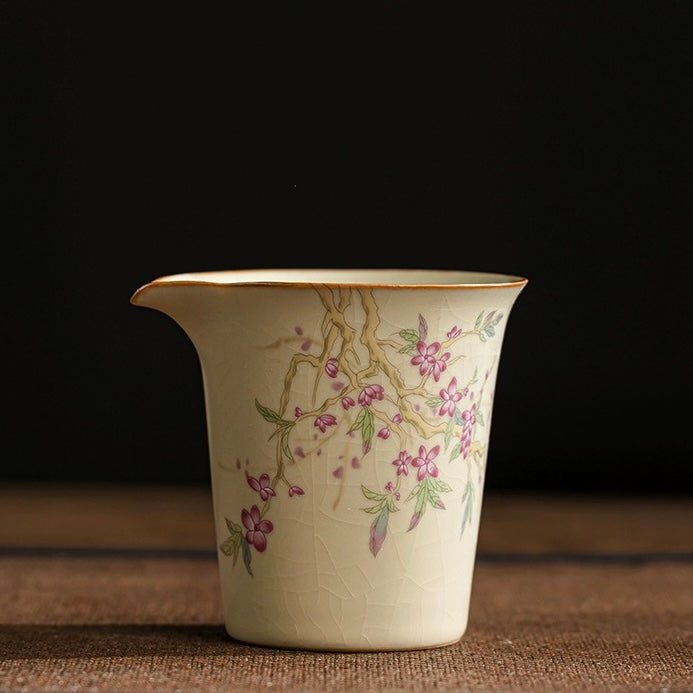 Ru Ware Ceramic Peach Blossom Tea Pitcher