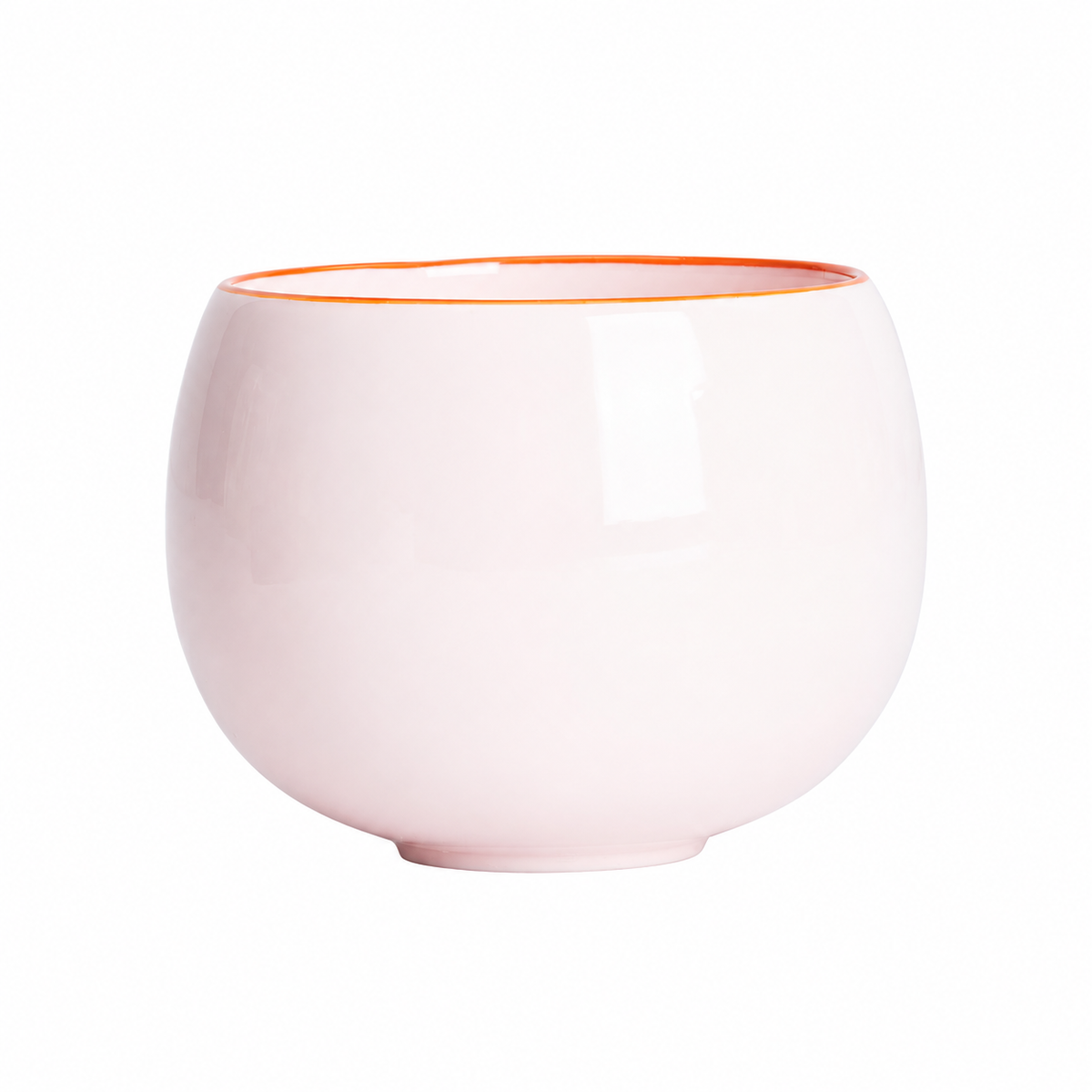 Peach Pink Round Master Cup with gold rim